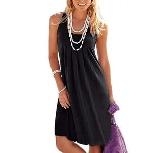 Anyjoin Pleated Tank dress Black Size XL